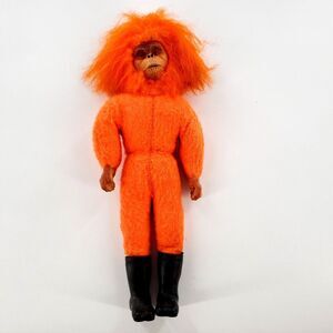 Vintage Galen 1967 Planet Of The Apes 12" Plush Stuffed Toy Orange No Shirt Rare